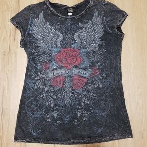 Love and Faith Rhinestone T-Shirt